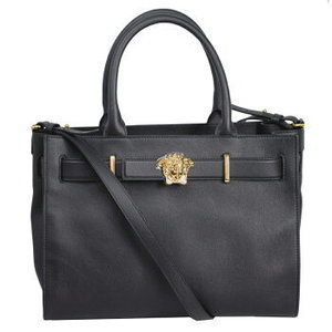 Versace Medusa Leather Hand Shoulder Bag Black